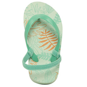 Chanclas de estampado de hojas para niño con tiras ajustables según la edad 