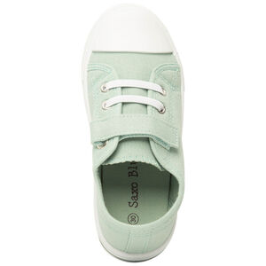 Zapatillas bajas de lona con cordones elásticos y velcro para niño 