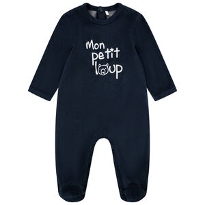 Pelele de terciopelo con estampado fantasía para bebé niño 