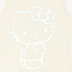 Camiseta sin mangas de Hello Kitty iridiscente para niña. 