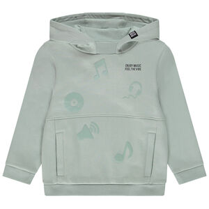 Sweat à capuche en molleton avec visuels embossed pour garçon Main Sweat à capuche en molleton avec visuels embossed pour garçon