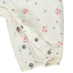 Combinaison longue imprimé fleuri pour bébé fille 
