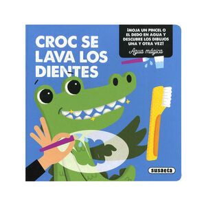 Cuento para mojar con agua "Croc se lava los dientes" +3años 