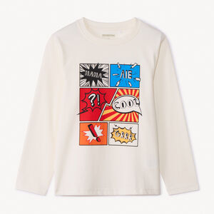 Camiseta de manga larga con estampado fantasía para niño 