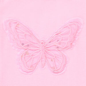 Camiseta sin mangas con parche de mariposa de tul y lentejuelas niña 