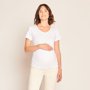 Camiseta de embarazo de manga corta lisa 