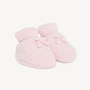 Par de pantuflas de punto liso para niña bebé 
