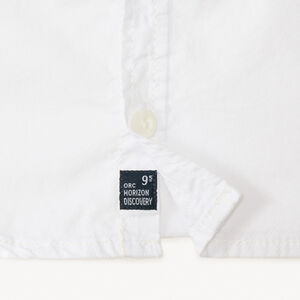 Camisa de algodón blanca de manga corta 