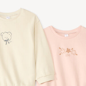 Conjunto de 2 sudaderas de bebé de felpa 