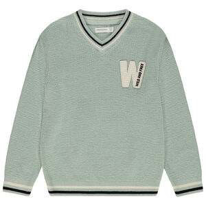 Jersey de punto fantasía con parche niño 
