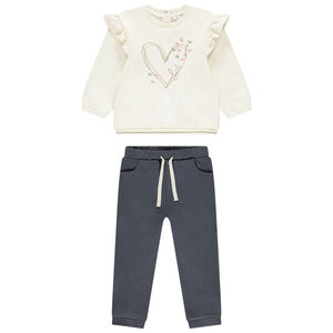 Conjunto de jogging y sudadera con volantes para bebé niña  Main Conjunto de jogging y sudadera con volantes para bebé niña