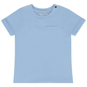 Camiseta de manga corta en jersey con efecto pop-corn para bebé niño 