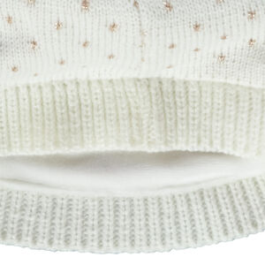 Gorro de punto con pompón para bebé niña 