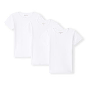 Lot de 3 maillots de corps manches courtes unis pour garçon  Main Lot de 3 maillots de corps manches courtes unis pour garçon