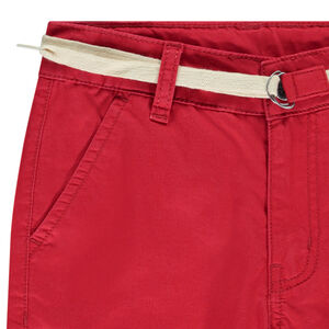 Bermudas lisos de tela con cinturón de cordón niño 