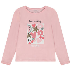 Camiseta de manga larga de lentejuelas para niña 