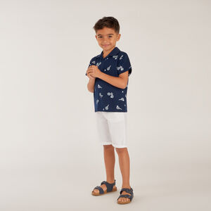 Polo de manga corta con estampado divertido para niño 