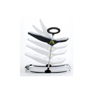 Transat Up & Down noir et gris pois 