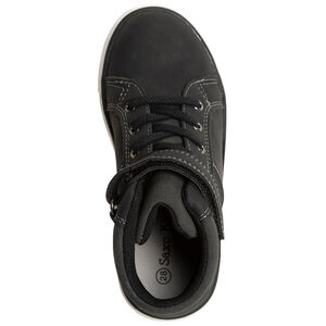 Botines negros con cordones y cierre de velcro para niño 