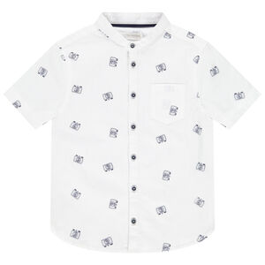 Camisa manga corta cuello mao 