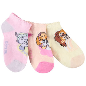 Pack de 3 pares de calcetines cortos Patrulla Canina niña 