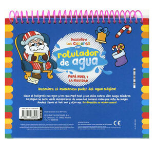 Libro con rotulador de agua Papá Noel y la Navidad +4años 