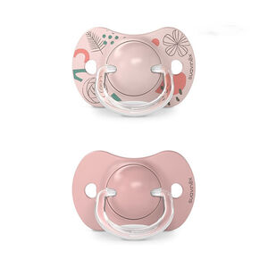 Lot de 2 sucettes silicone SX Pro 6-18M Walk in the park nude 