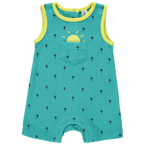 Mono corto toalla estampado palmeras 