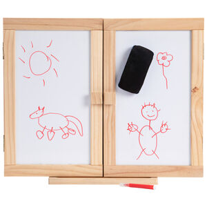 Pizarra de pared de 2 paneles - Blanco y negro 