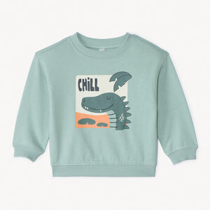 Sweat molleton oversize print crocodile pour bébé garçon 