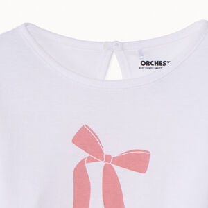 Camiseta de manga larga con estampado de nudo para bebé niña 