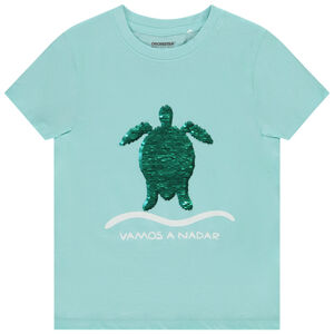 Camiseta manga corta lentejuelas mágicas para niño 