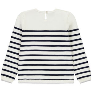 Jersey marinière con nudos fantasía niña 