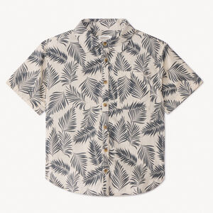 Camisa de manga corta con estampado de hojas para niño 