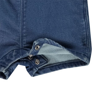 Salopette courte effet jean pour bébé fille 