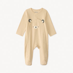 Pijama de manga larga en tejido de panal con estampado de ositos para bebé niño 