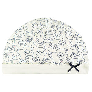 Gorro de punto estampado con cisnes 