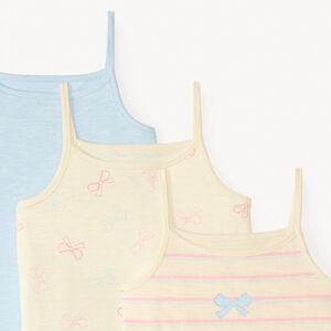 Pack de 3 camisetas sin mangas con tirantes originales para niña 