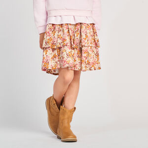 Jupe volantée imprimé floral pour fille  Main Jupe volantée imprimé floral pour fille