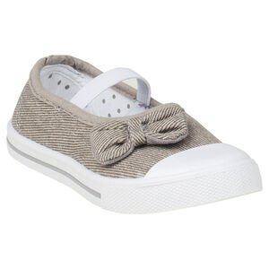 Zapatillas de lona elásticas con lazo para bebé del 24 al 27 