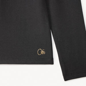 Lote de 2 camisetas interiores lisas de cuello alto para niña 