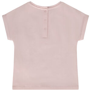 T-shirt manches courtes print pailleté licorne pour bébé fille 