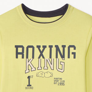Camiseta de manga larga con estampado de boxeo niño 