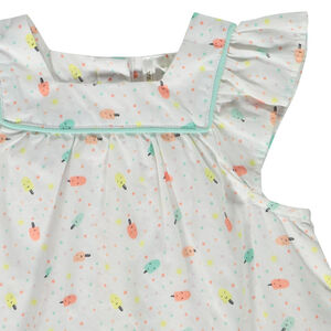 Conjunto blusa estampada de helados y bloomer para bebé niña 