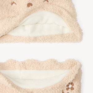 Conjunto de gorro y snood de sherpa para bebé niña 