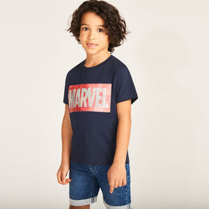 Camiseta de manga corta con impresión lenticular de Avengers Marvel para niño 