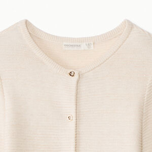 Gilet manches longues en tricot uni pour fille   Main Gilet manches longues en tricot uni pour fille