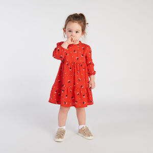 Robe manches longues imprimé cœurs fantaisie pour bébé fille   