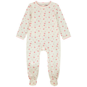 Pelele de punto de jersey con estampado floral para bebé niña  Main Pelele de punto de jersey con estampado floral para bebé niña