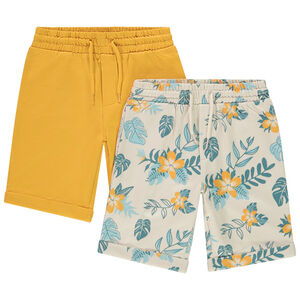 Lote de 2 bermudas de felpa fantasía para niño 